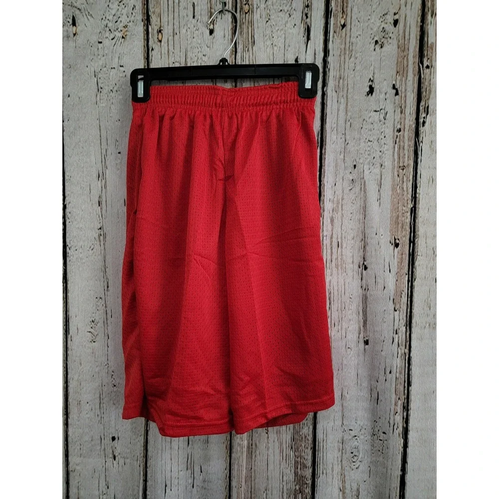 Men's Size Small S Riddell Red‎ Mesh Drawstring Basketball Workout Shorts NEW